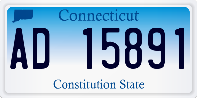 CT license plate AD15891