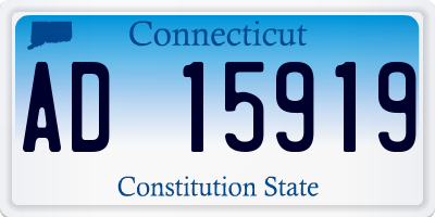 CT license plate AD15919