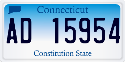 CT license plate AD15954