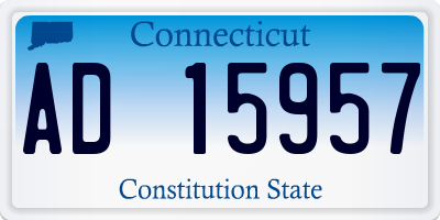 CT license plate AD15957