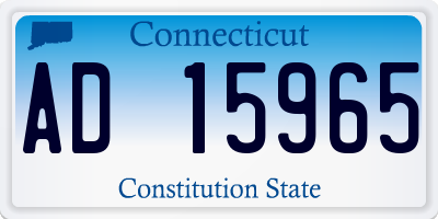 CT license plate AD15965