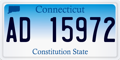 CT license plate AD15972