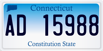 CT license plate AD15988