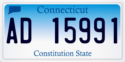 CT license plate AD15991