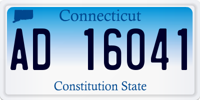CT license plate AD16041