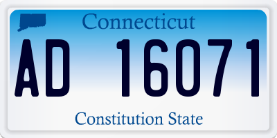 CT license plate AD16071