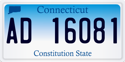 CT license plate AD16081