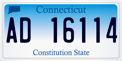CT license plate AD16114