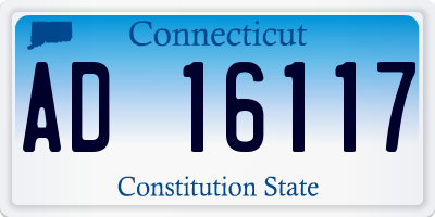 CT license plate AD16117