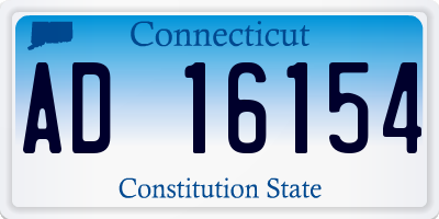 CT license plate AD16154