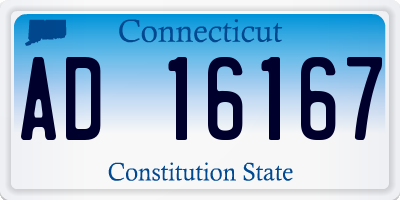 CT license plate AD16167
