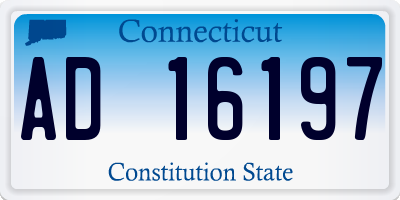 CT license plate AD16197