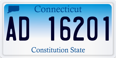 CT license plate AD16201