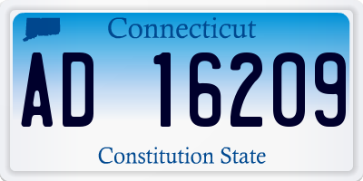 CT license plate AD16209