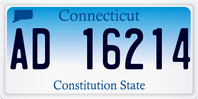 CT license plate AD16214