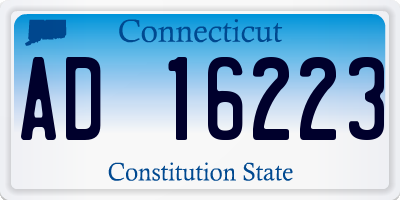 CT license plate AD16223
