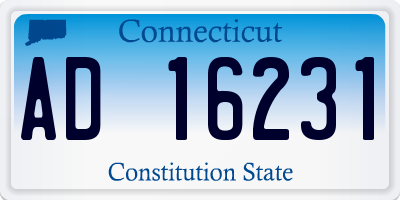CT license plate AD16231