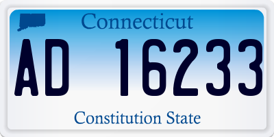 CT license plate AD16233