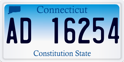 CT license plate AD16254