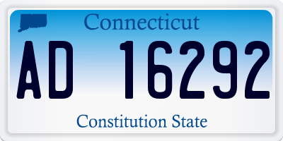 CT license plate AD16292