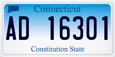 CT license plate AD16301