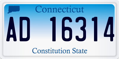 CT license plate AD16314