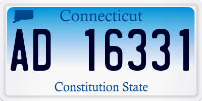 CT license plate AD16331