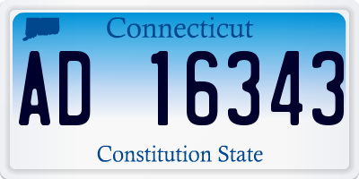 CT license plate AD16343