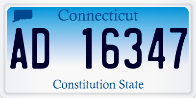 CT license plate AD16347