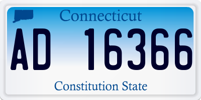 CT license plate AD16366