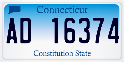 CT license plate AD16374