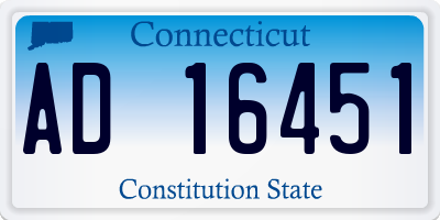 CT license plate AD16451