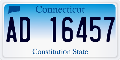 CT license plate AD16457
