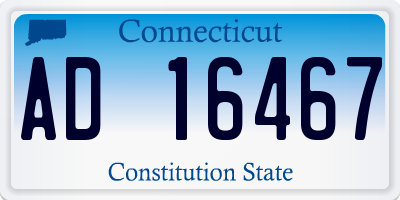 CT license plate AD16467