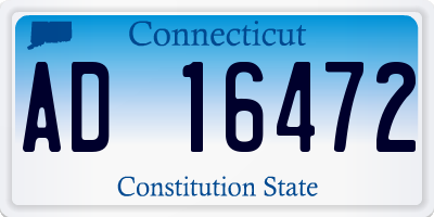 CT license plate AD16472