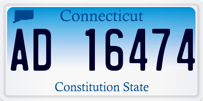 CT license plate AD16474