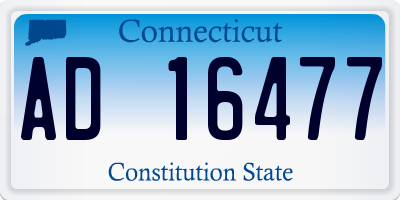 CT license plate AD16477