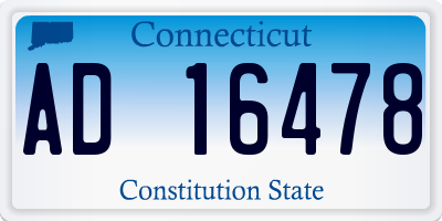 CT license plate AD16478