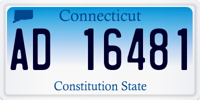 CT license plate AD16481