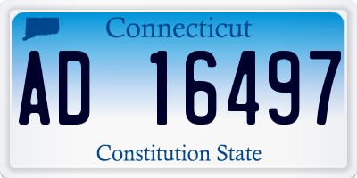CT license plate AD16497