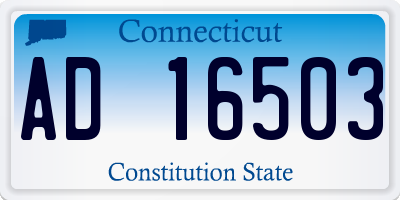 CT license plate AD16503