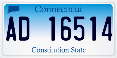 CT license plate AD16514