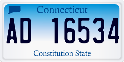 CT license plate AD16534