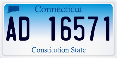 CT license plate AD16571