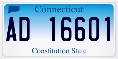 CT license plate AD16601