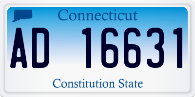 CT license plate AD16631