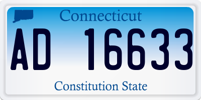 CT license plate AD16633