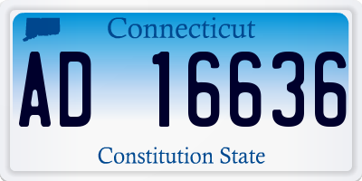 CT license plate AD16636
