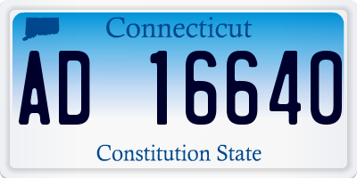 CT license plate AD16640