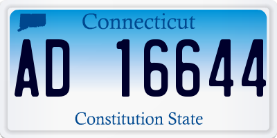 CT license plate AD16644